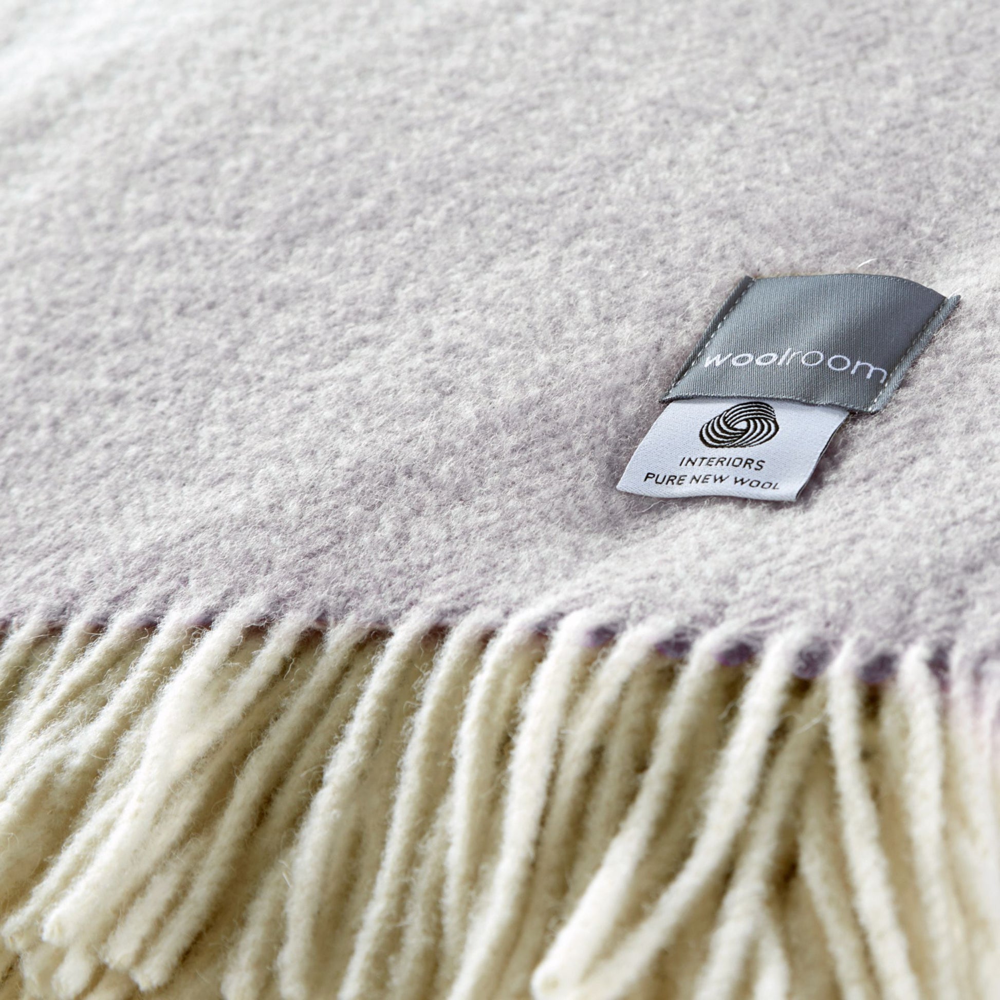Chianti Wide Throw - Sea Lavender from Woolroom – natural bed blankets for better sleep