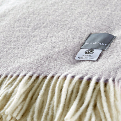 Chianti Wide Throw - Sea Lavender from Woolroom – natural bed blankets for better sleep