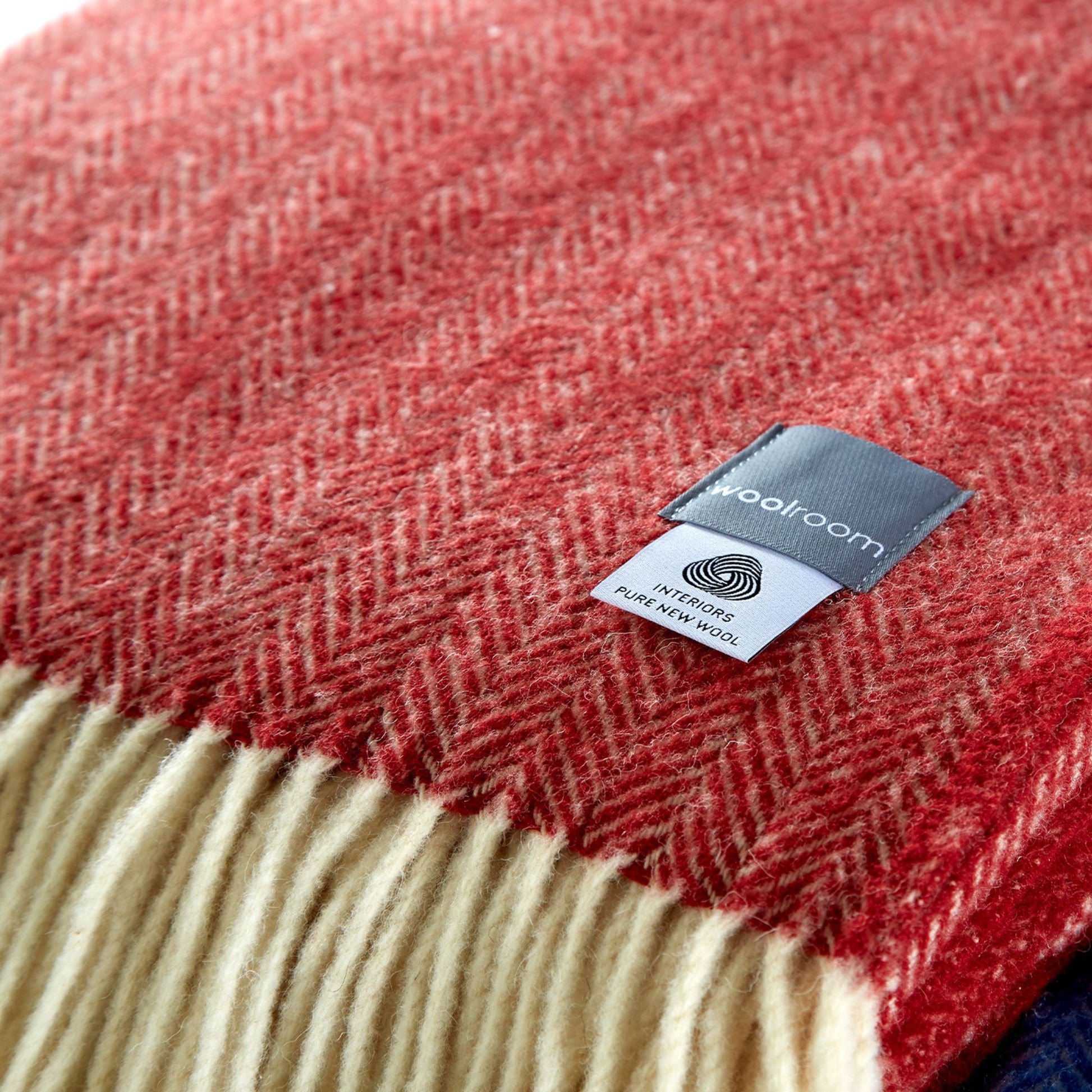 Chianti Wide Throw - Sangria Red from Woolroom – natural bed blankets for better sleep
