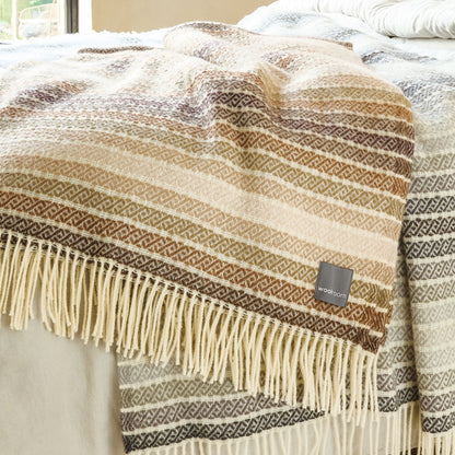 Athena Wool Throw - Clay from Woolroom – natural wool throws for better sleep