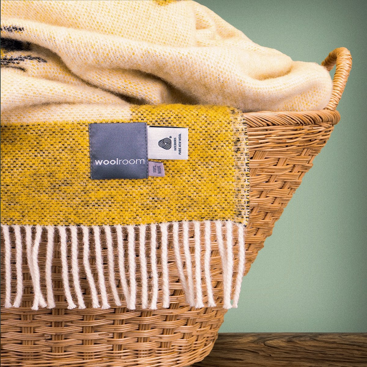 Wild and Wool Bee Wool Throw - Yellow and Black – natural wool throws by Woolroom