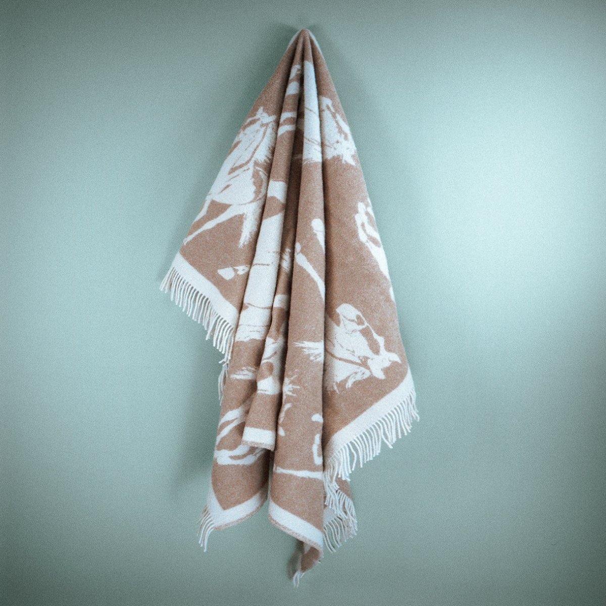 Wild and Wool Horse Wool Throw - Latte from Woolroom – natural wool throws for better sleep
