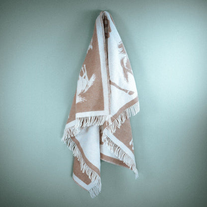 Woolroom Wild and Wool Horse Wool Throw - Latte – crafted from natural materials for comfort