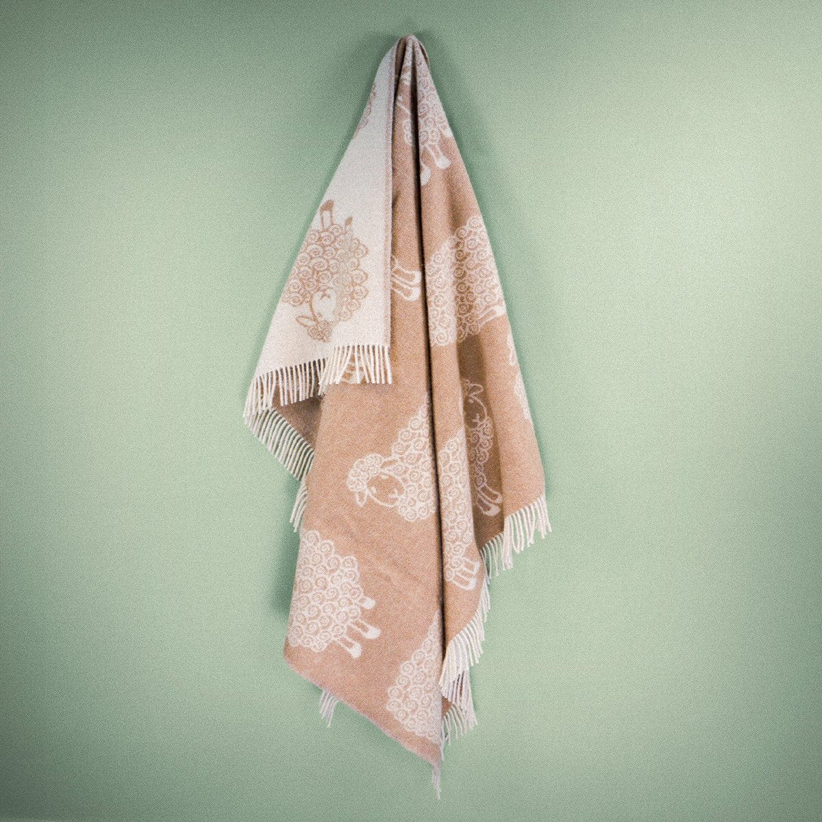 Wild and Wool Lamb Throw - Latte from Woolroom – natural wool throws for better sleep