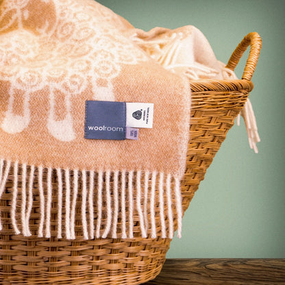 Wild and Wool Lamb Throw - Latte – natural wool throws by Woolroom
