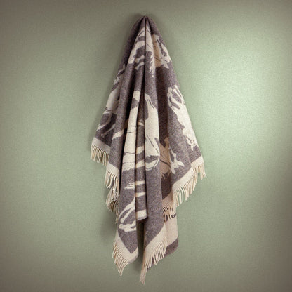 Wild and Wool Horse Wool Throw - Stone from Woolroom – natural wool throws for better sleep