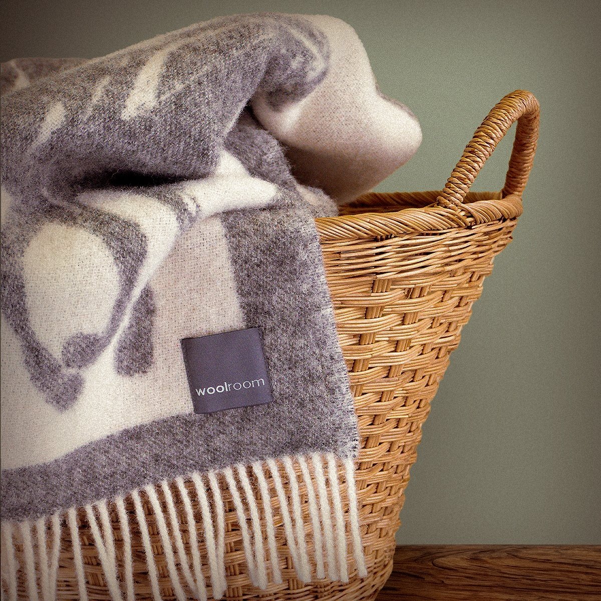 Wild and Wool Horse Wool Throw - Stone – natural wool throws by Woolroom