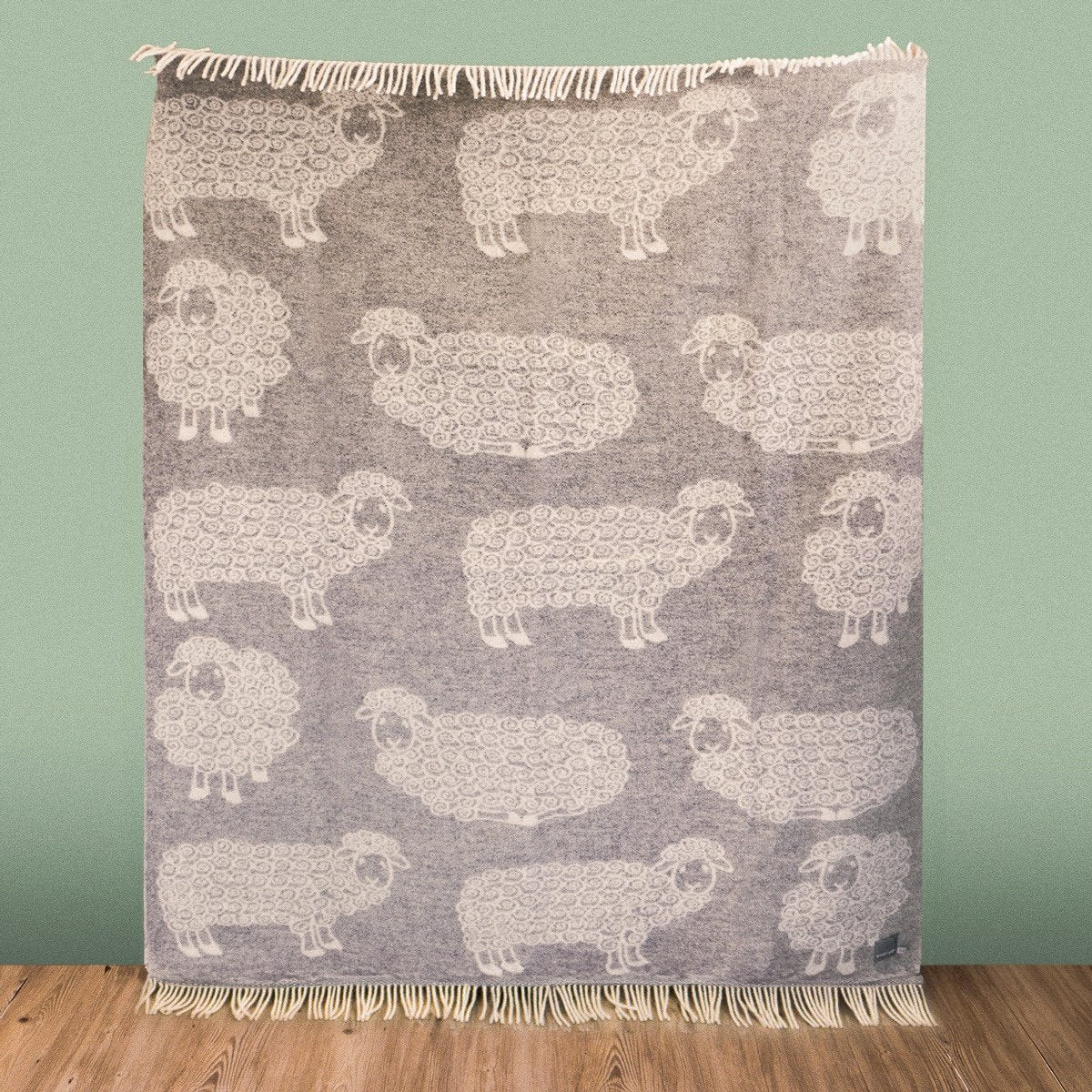 Product image of Wild and Wool Lamb Wool Throw - Stone by Woolroom – premium wool throws