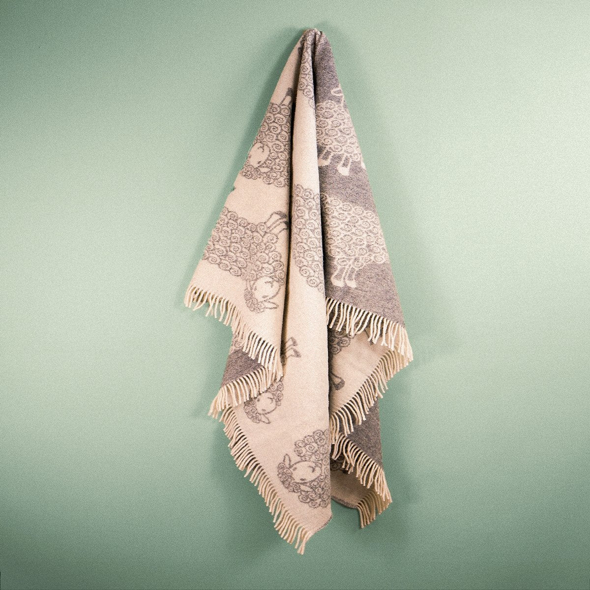 Woolroom Wild and Wool Lamb Wool Throw - Stone – crafted from natural materials for comfort