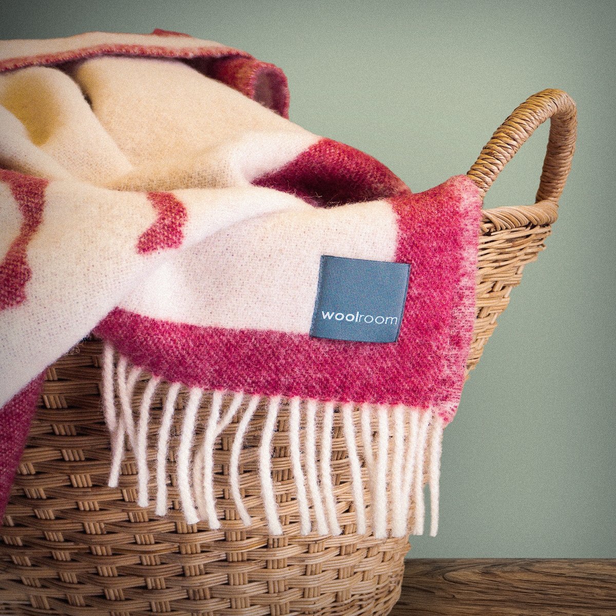 Wild and Wool Deer Wool Throw - Berry – natural wool throws by Woolroom
