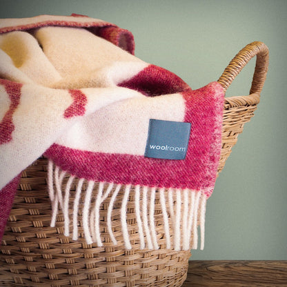 Wild and Wool Deer Wool Throw - Berry – natural wool throws by Woolroom