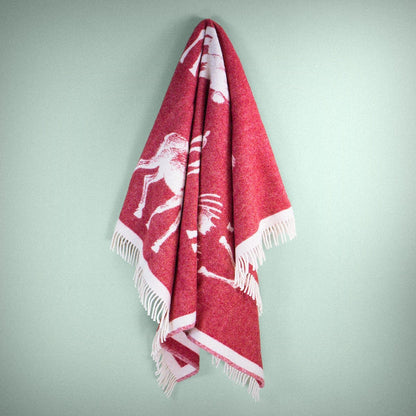 Wild and Wool Moose Wool Throw - Berry from Woolroom – natural wool throws for better sleep