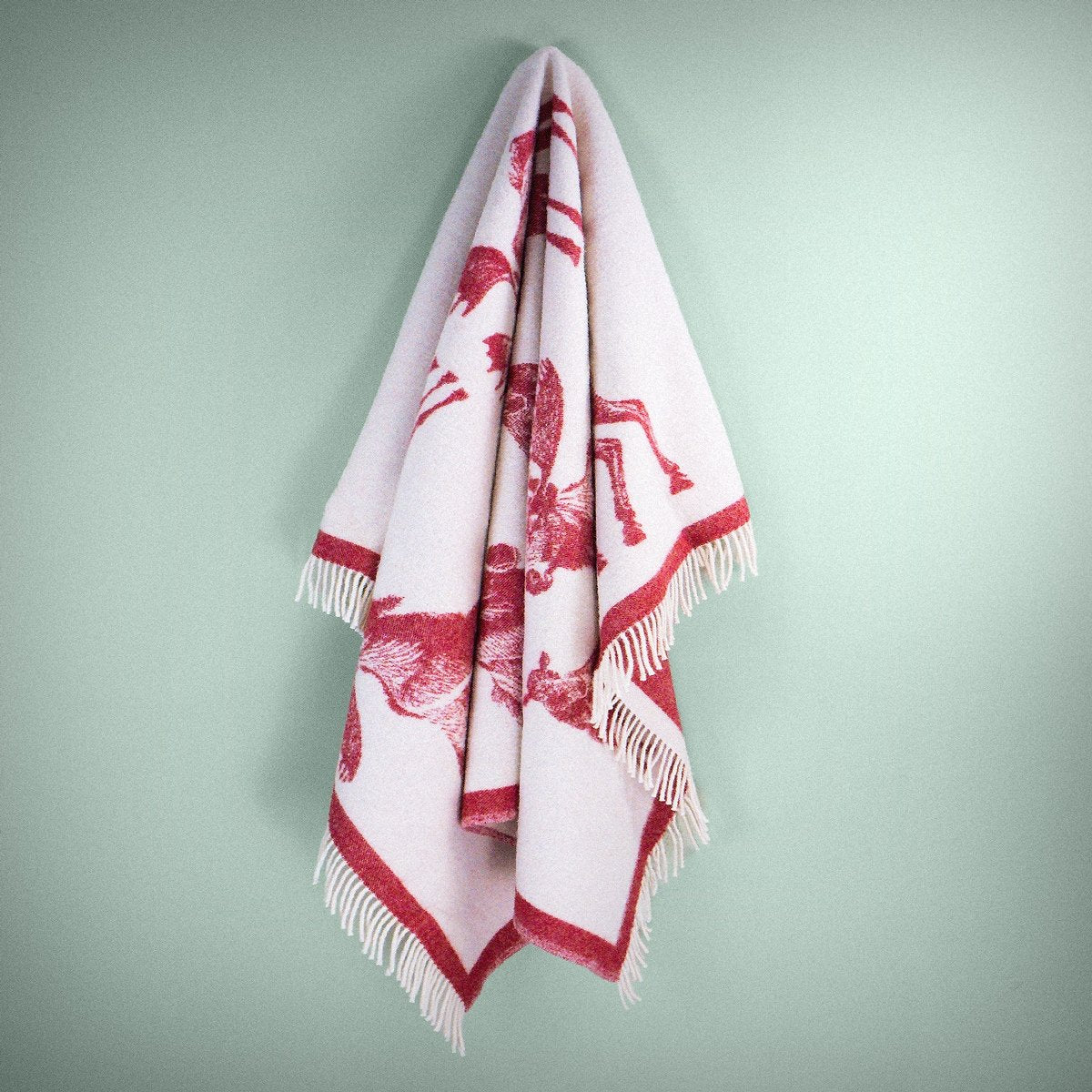 Woolroom Wild and Wool Moose Wool Throw - Berry – crafted from natural materials for comfort