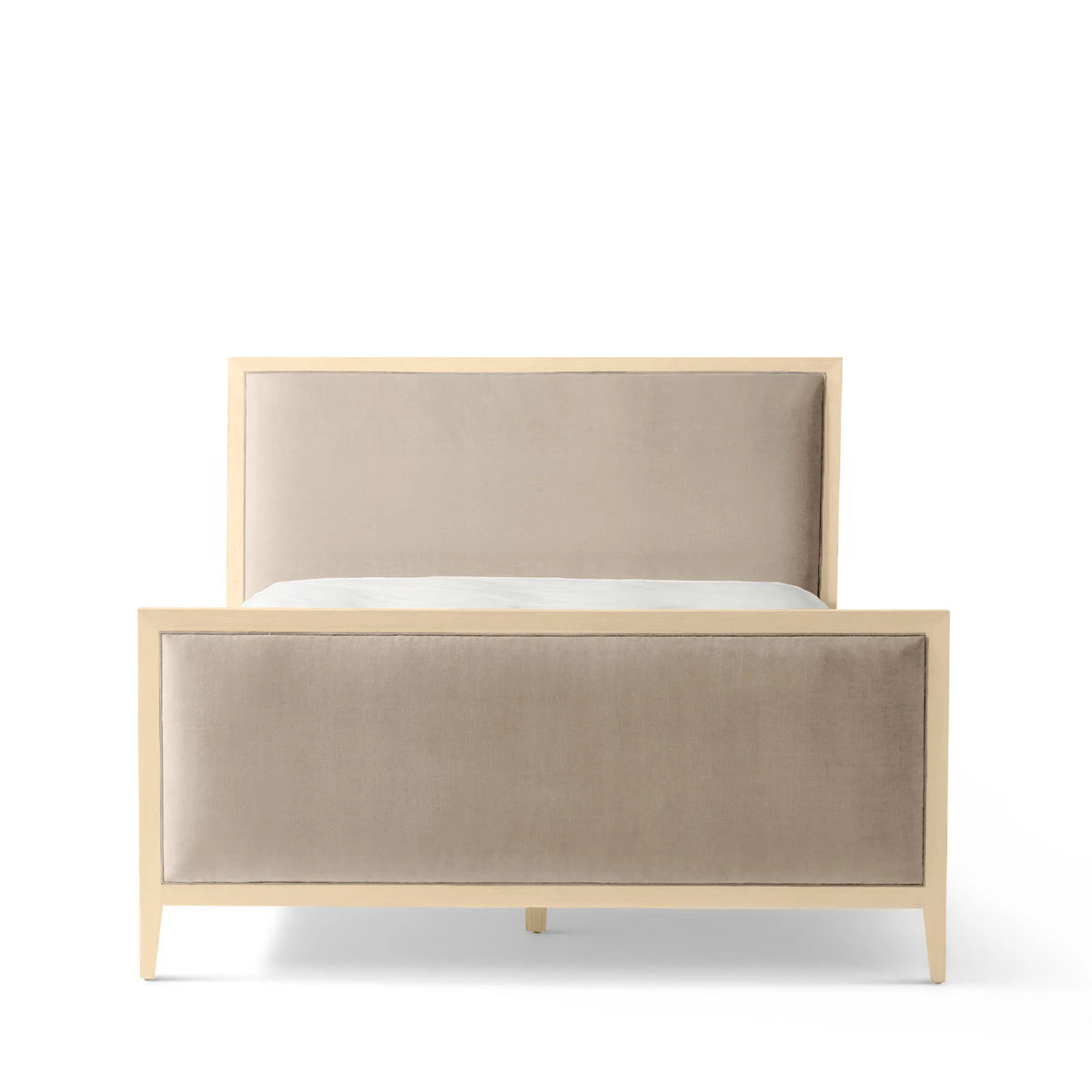 Victoria Upholstered Bed Frame - Standard Headboard - High Footboard