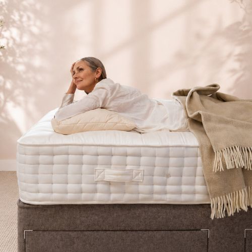 WOman lying on Holcombe mattress