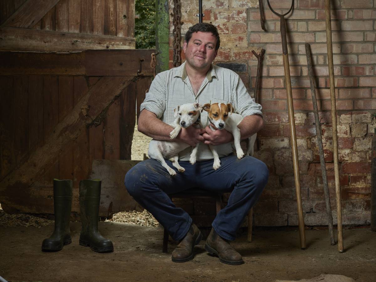 Tom Scott with his two dogs