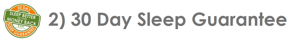 30 Day Sleep Guarantee on Mattresses