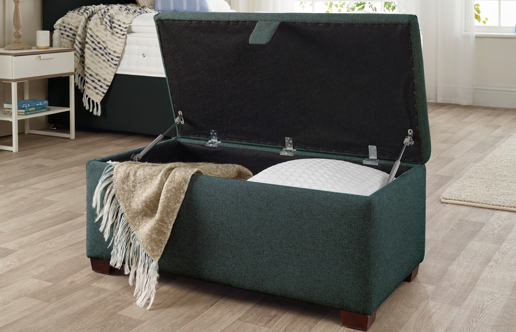 Ottoman Storage Box Hemlock Ottoman Storage Boxes Woolroom