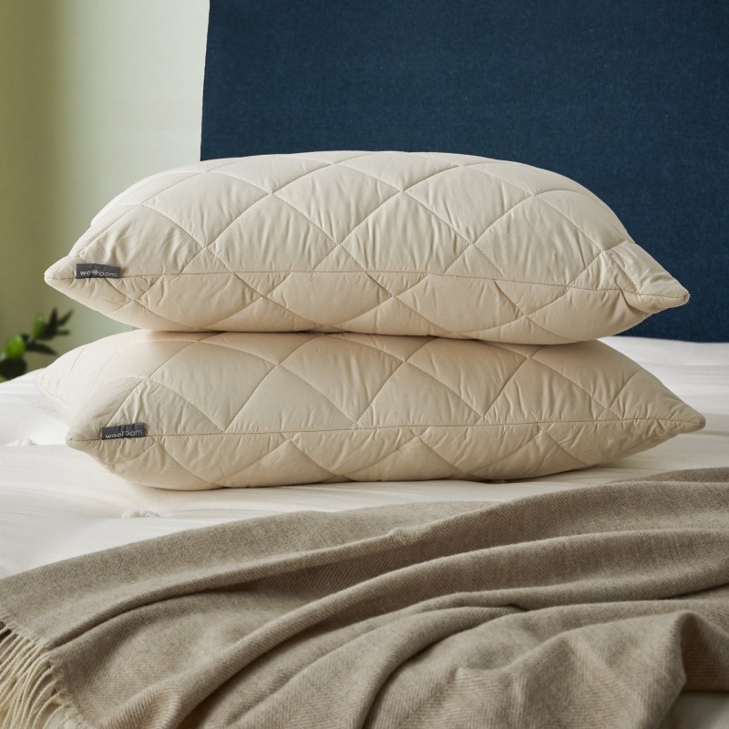 Natural Latex Washable Wool Pillow - Standard