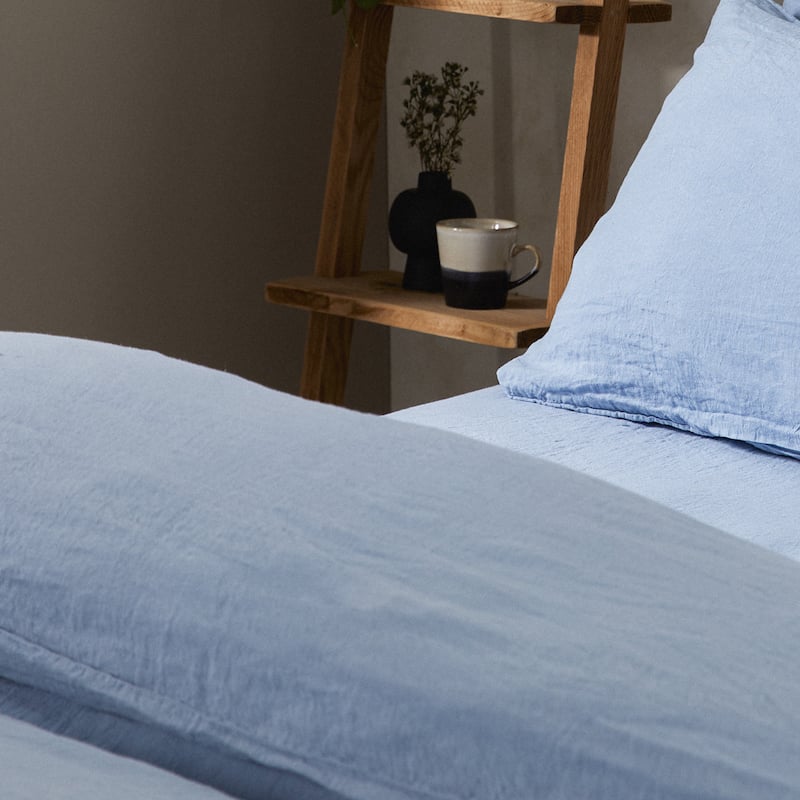 Mariana Linen Blend Duvet Cover - Cornflower