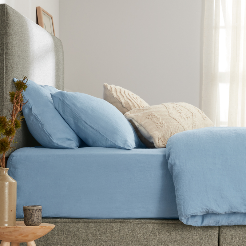 Catarina 100% Linen Pillow Case - Cornflower