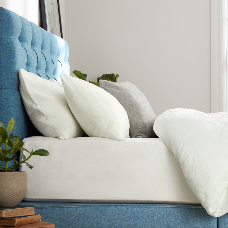 Catarina 100% Linen Pillow Case - Ivory