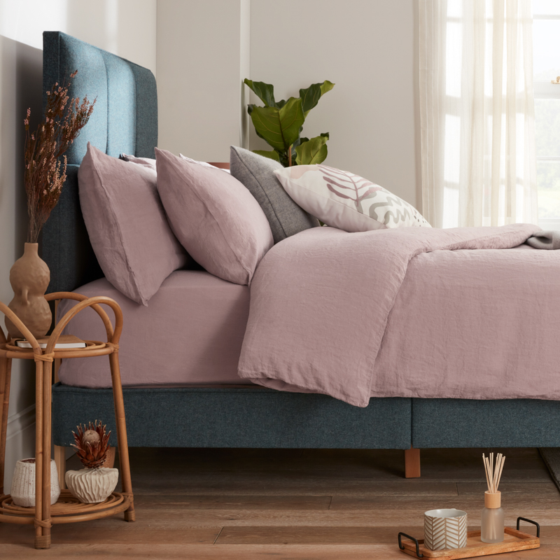 Catarina 100% Linen Pillow Case - Rose