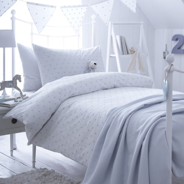 Dotty Blue Duvet Cover Set - With Pillow Case - Single