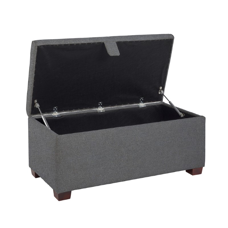 Ottoman Storage Box - Dark Grey