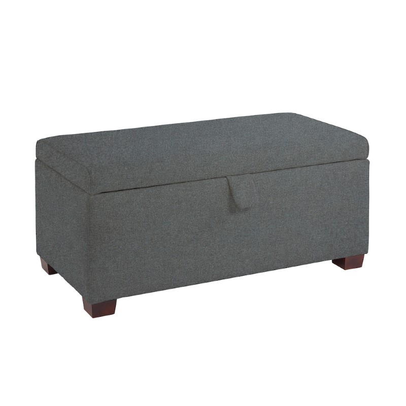Ottoman Storage Box - Dark Grey