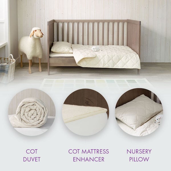 Babywool Cot Bundle with Mattress Enhancer