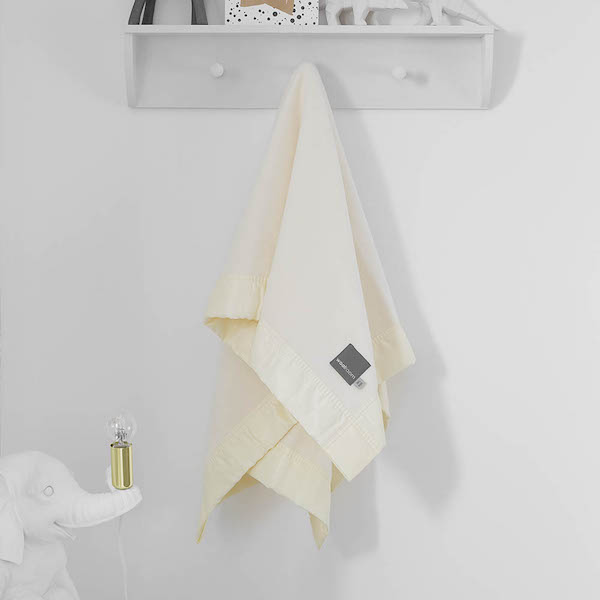 Aysgarth Wool Baby Blanket - Pearl