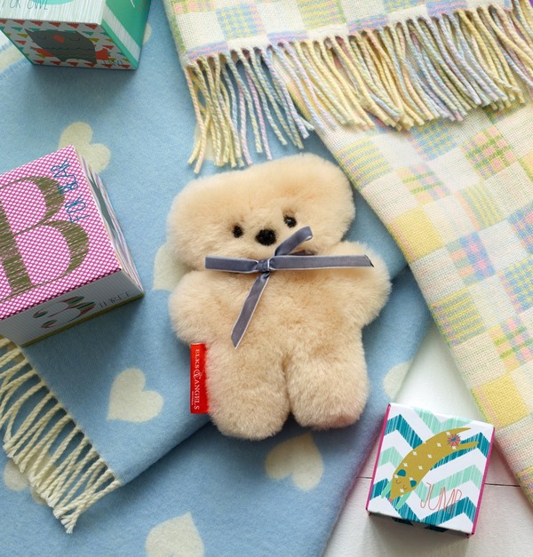 Small Sheepskin Cuddle Bear - Buttermilk