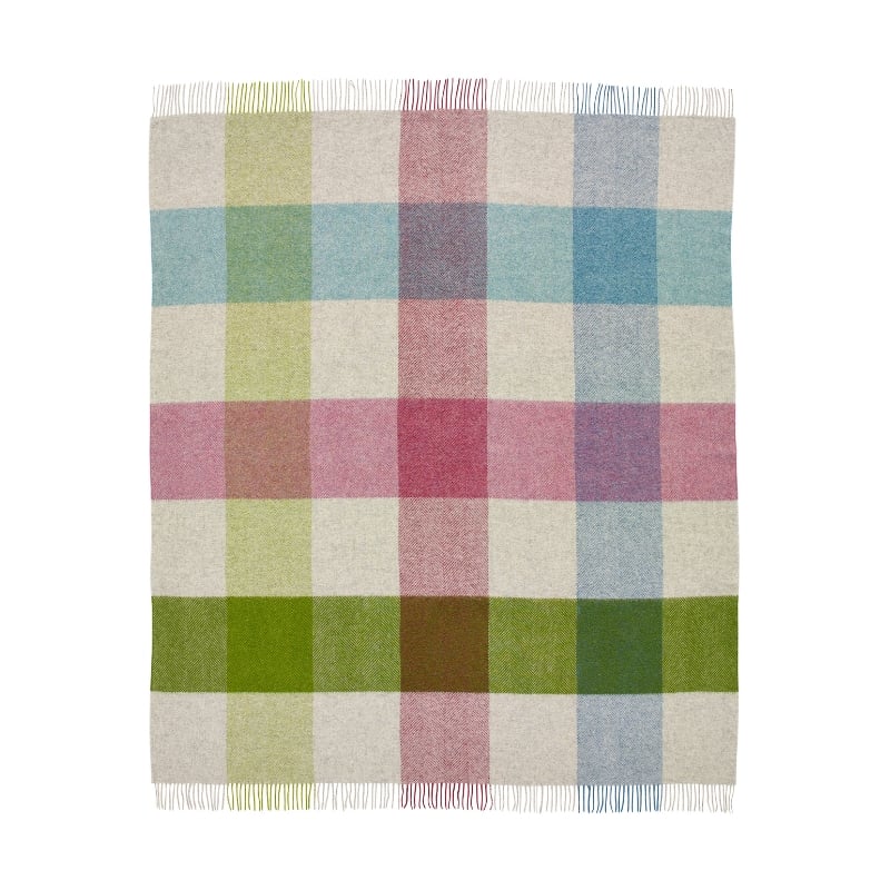 Harland Shetland Wool Throw - Heather