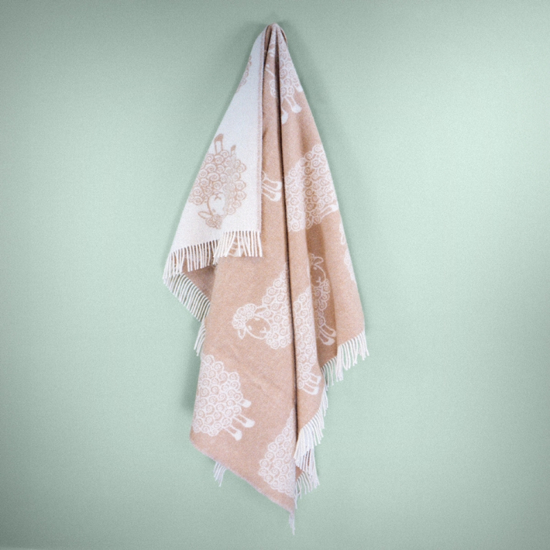 Wild and Wool Lamb Wool Throw - Latte