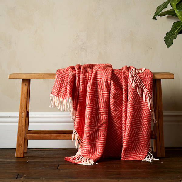 Bright Diamond Merino Throw- Saffron