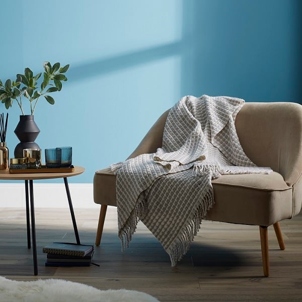 Woolroom Monika Merino Wool Throw - Stone