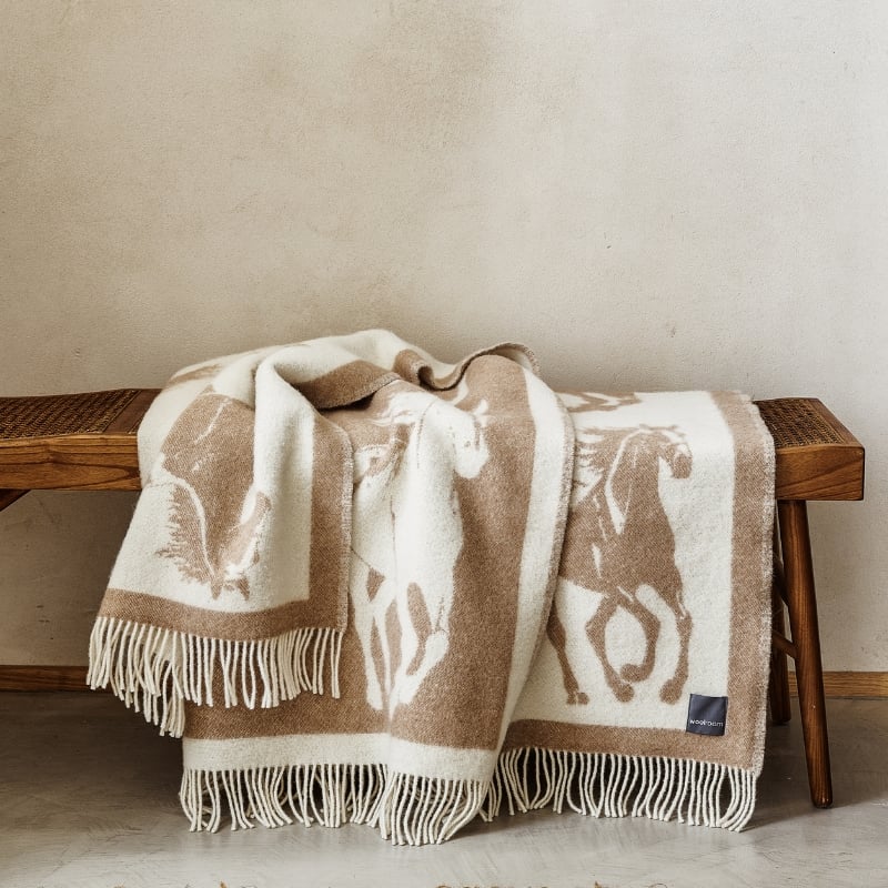 Wool Blanket - Beige Horse Blanket