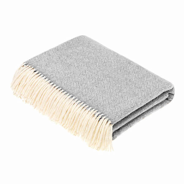 Woolroom Parquet Merino Throw -Grey