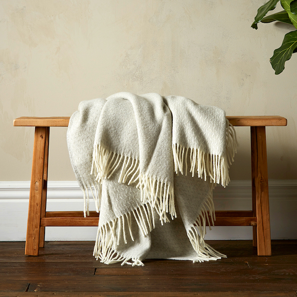 Woolroom Vilma Throw - Grey