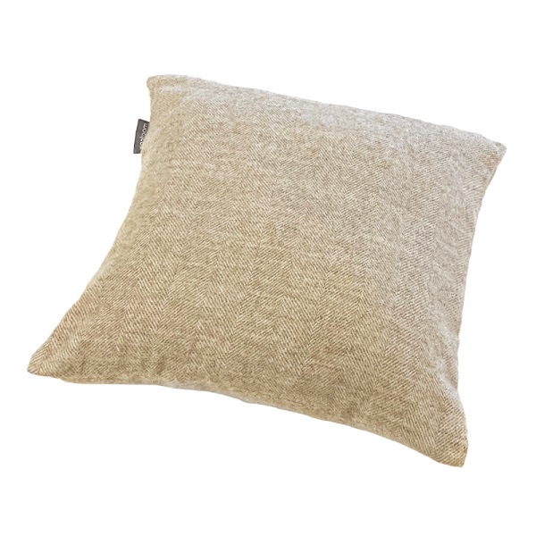 Woolroom Lilly Herringbone Cushion - Beige