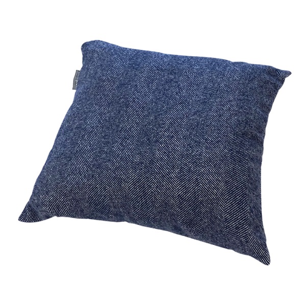 Woolroom Lilly Herringbone Cushion - Blue