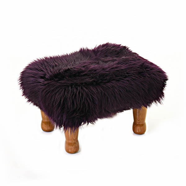 Anwen Baa Stool - Aubergine