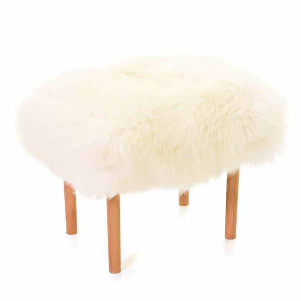 Carys Baa Stool - Ivory