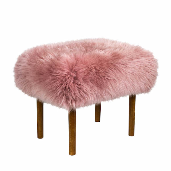Ceri Baa Stool - Dusky Pink