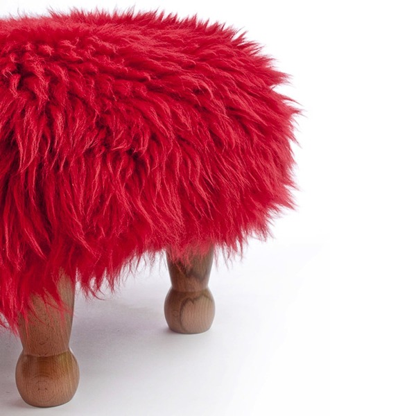 Angharad Baa Stool - Red