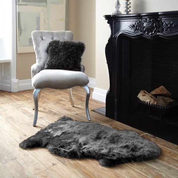 Single Sheepskin Grey Rug
