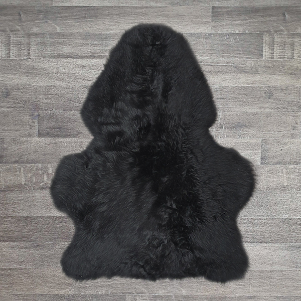 Single British Sheepskin - Black - Large