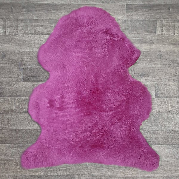 Single British Sheepskin - Cerise - Large