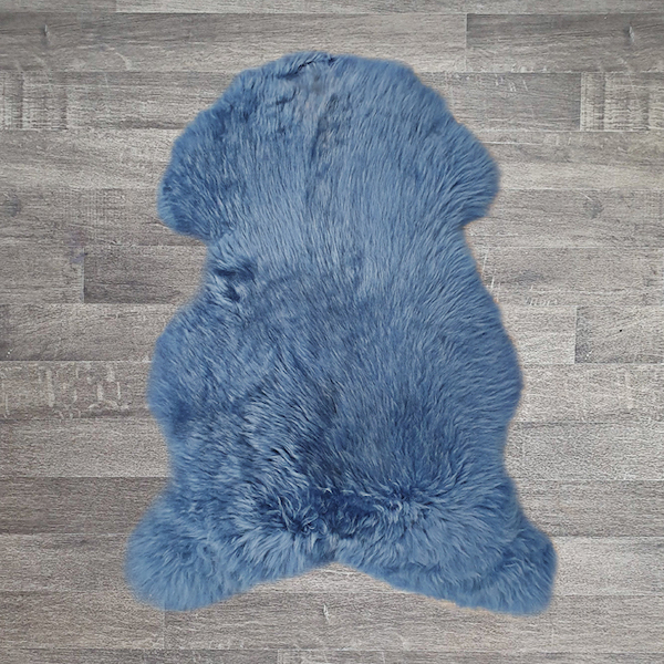 Single British Sheepskin - Cornflower Blue - Large
